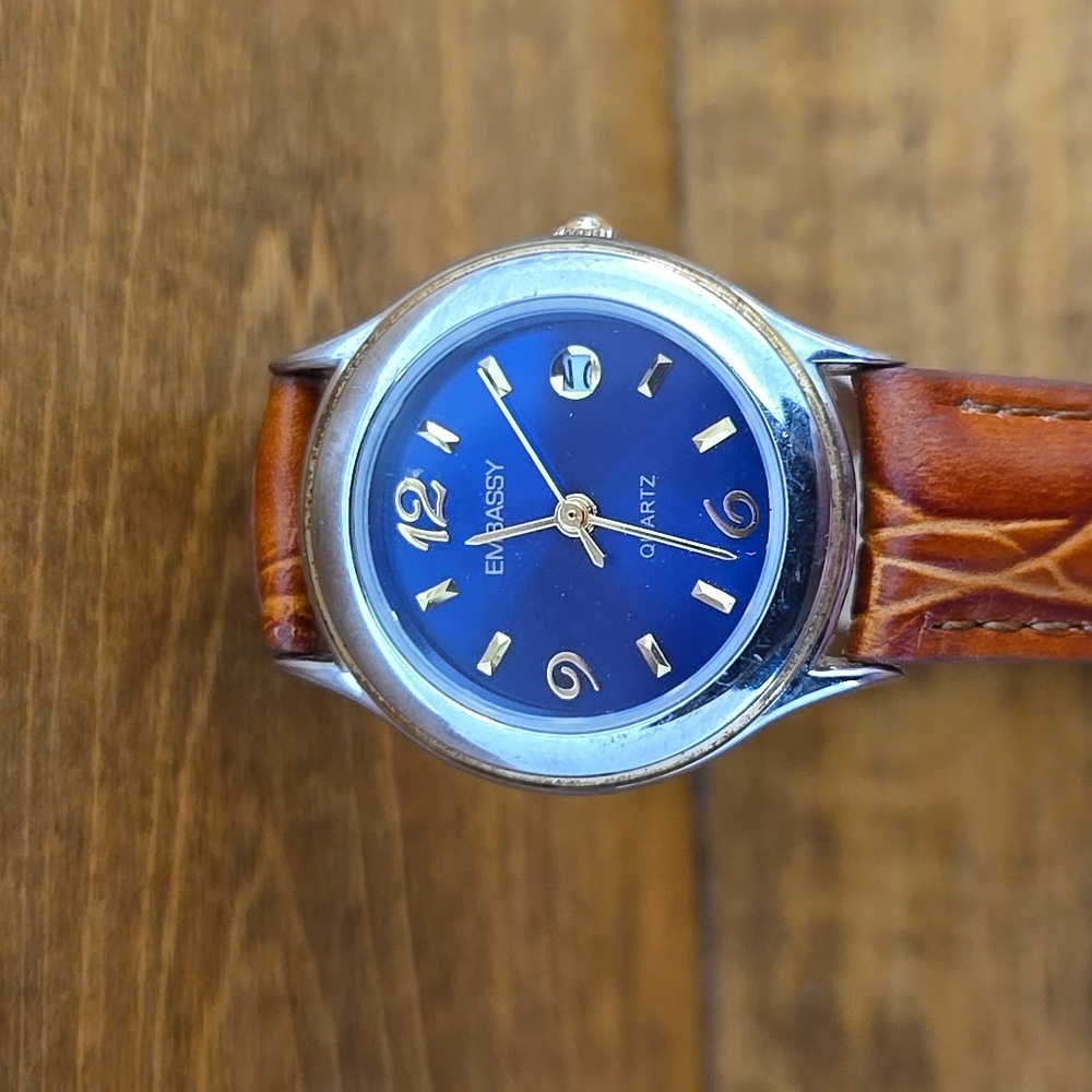 Embassy Quartz Watch Leather Band Like New